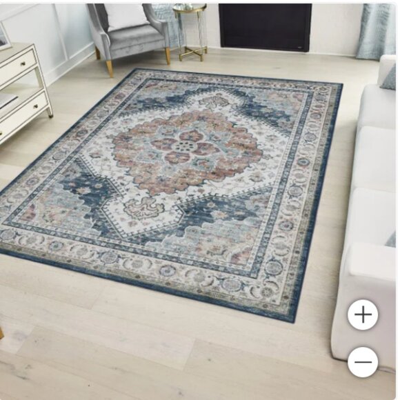 NEW! Wyatt & Ash Washable Indoor Area Rug, Geraldine 5'3" x 7'5" - Picture 1 of 6